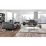 DREISITZER-SOFA Echtleder Schwarz - Chromfarben/Schwarz, Design, Leder (236/74-98/110-164cm) - Natuzzi Editions