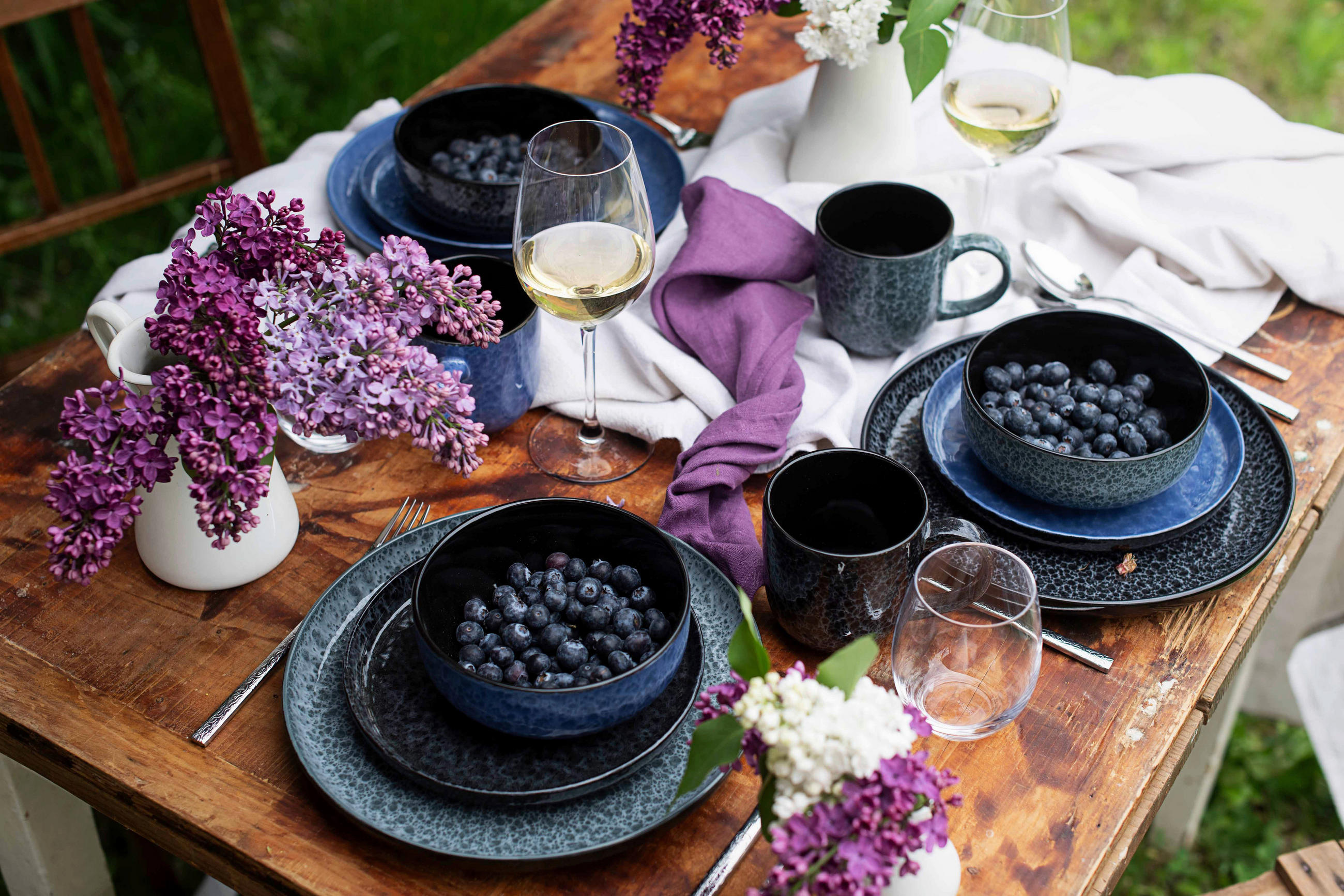 KOMBISERVICE 16-teilig Filippa  - Blau, Trend, Keramik - Mäser