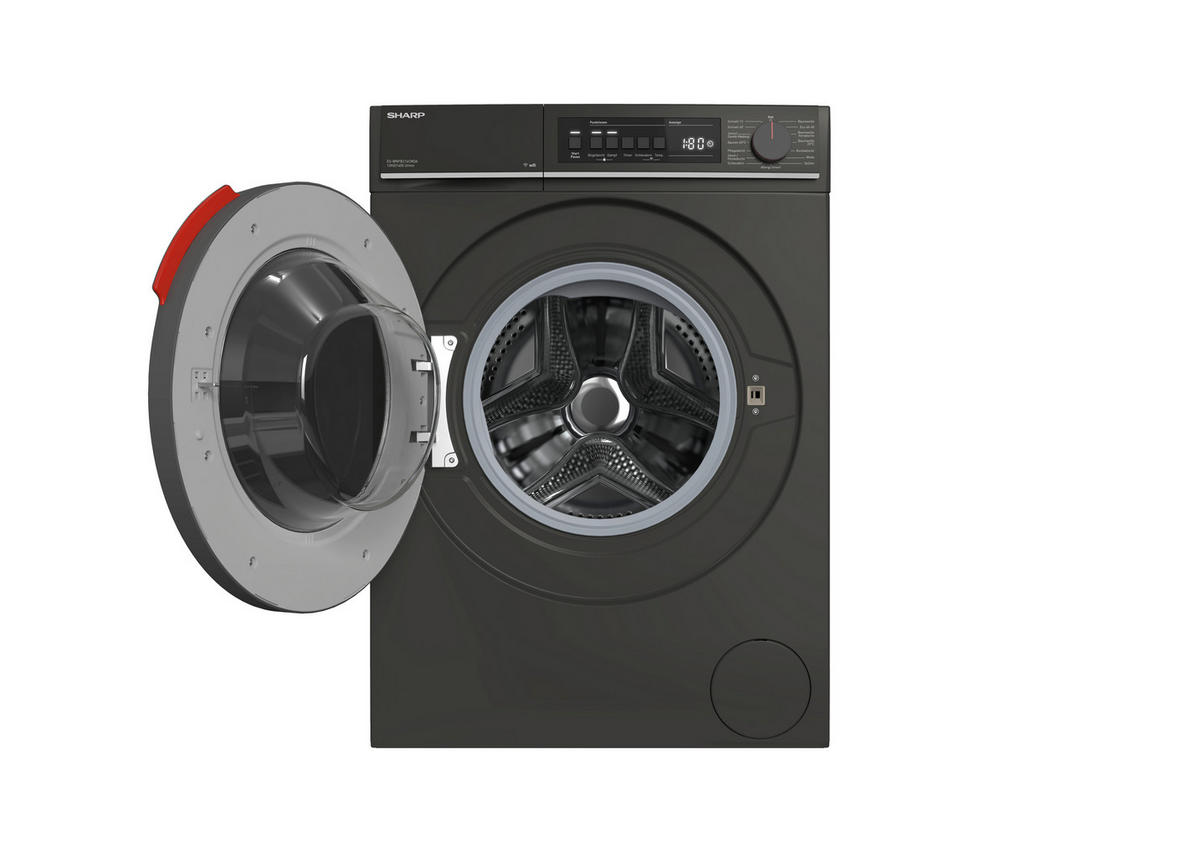 WASCHMASCHINE ES-WNFB214CMDA-DE  - Schwarz, Basics, Glas/Metall (59.7/84.5/63.2cm) - Sharp