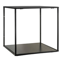 WANDREGAL Schwarz  - Schwarz, Design, Holz/Metall (36/36/36cm)