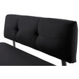 SITZBANK 180/86/60 cm  in Schwarz  - Schwarz, MODERN, Textil/Metall (180/86/60cm) - Cantus