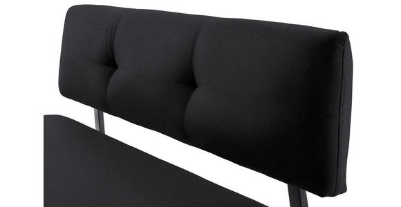 SITZBANK 160/86/60 cm in Schwarz - Schwarz, MODERN, Textil/Metall (160/86/60cm) - Cantus