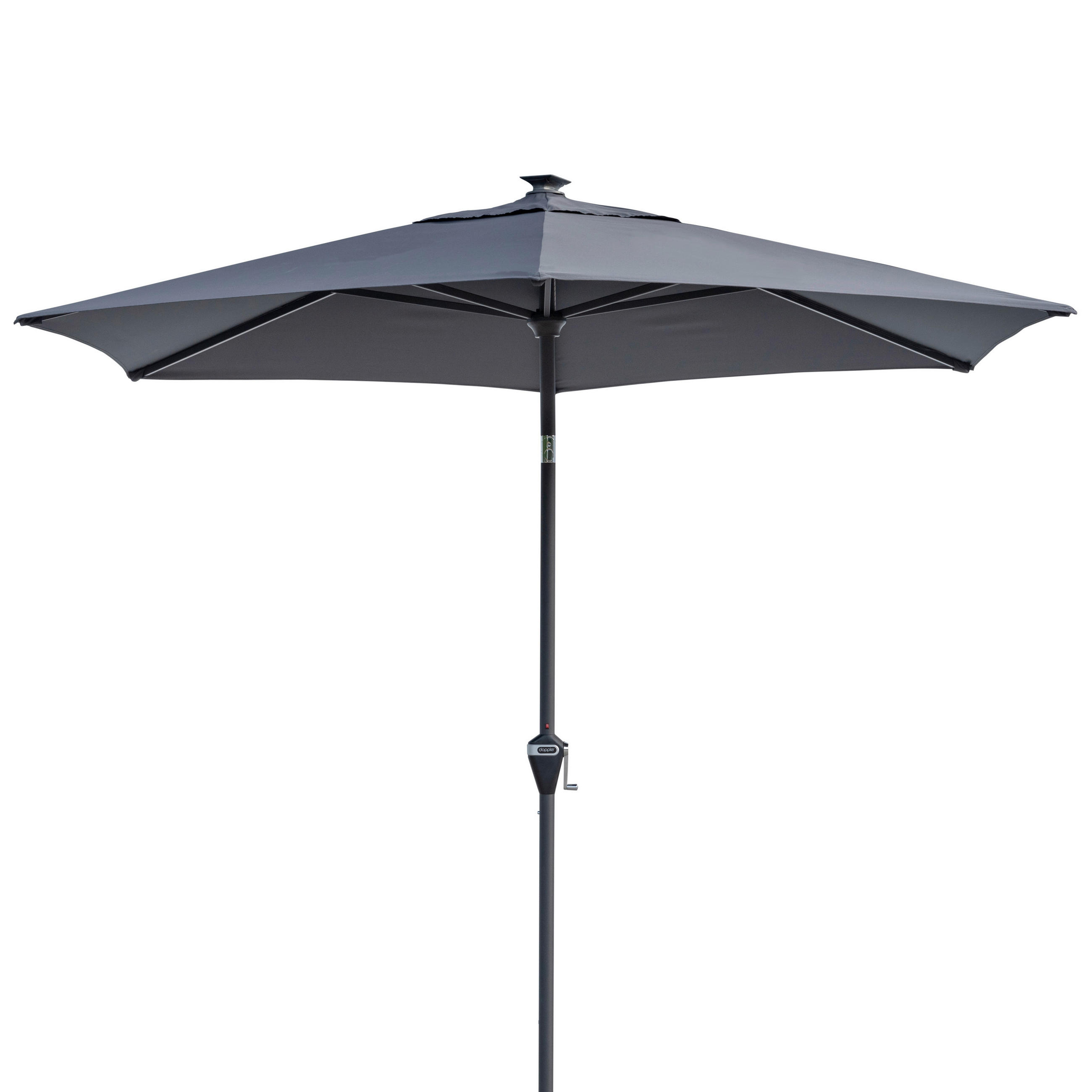 SONNENSCHIRM mit LED 298 cm  - Anthrazit/Hellgrau, Basics, Textil/Metall (298/250cm) - Doppler