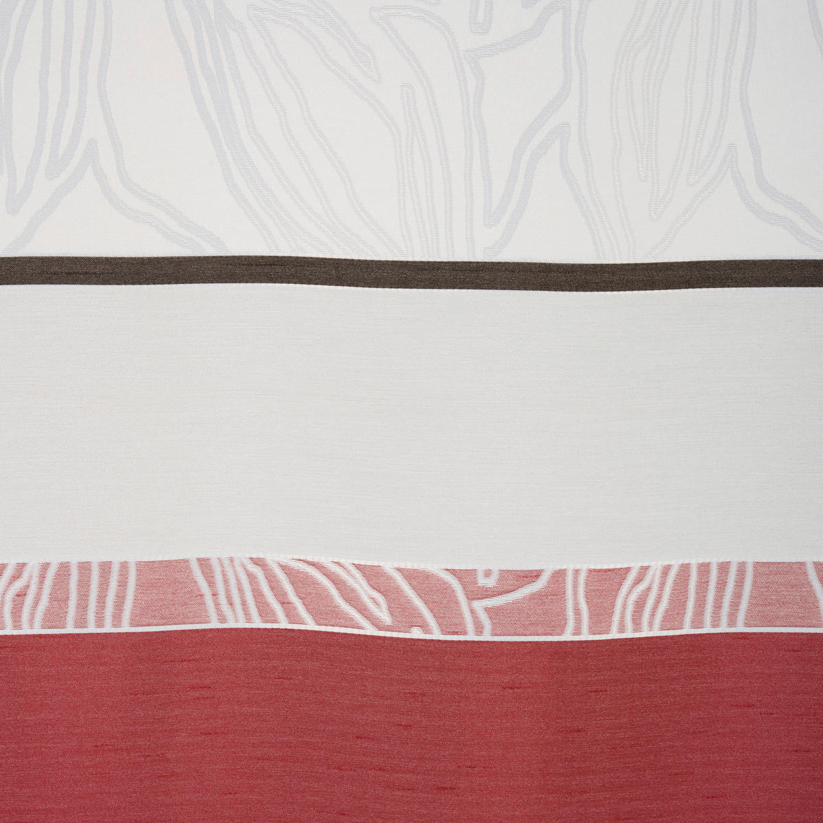 VORHANGSTOFF per lfm halbtransparent  - Rot, KONVENTIONELL, Textil (140cm) - Esposa