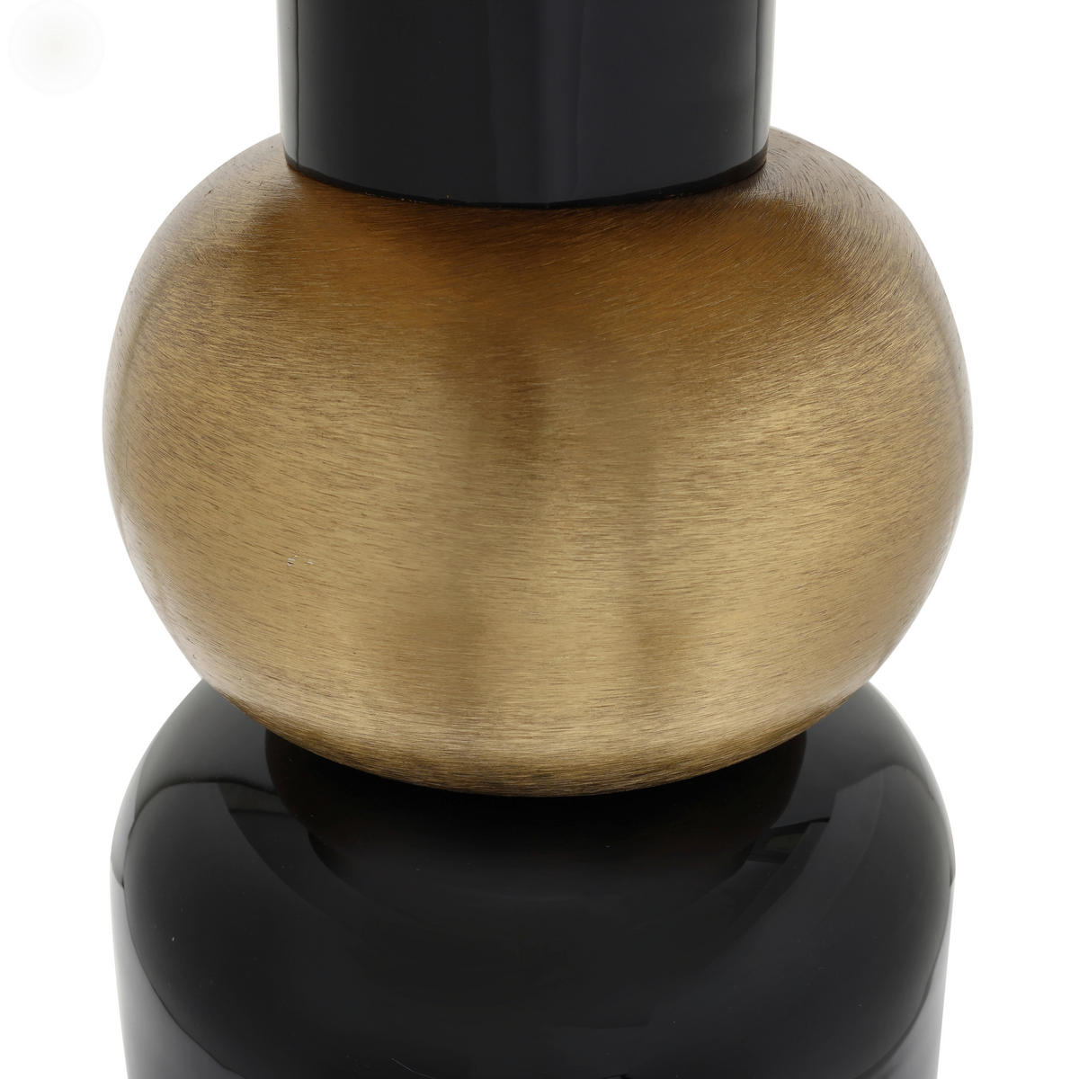 BEISTELLTISCH Schwarz, Goldfarben rund  - Goldfarben/Schwarz, Design, Metall (51/53cm) - Kayoom