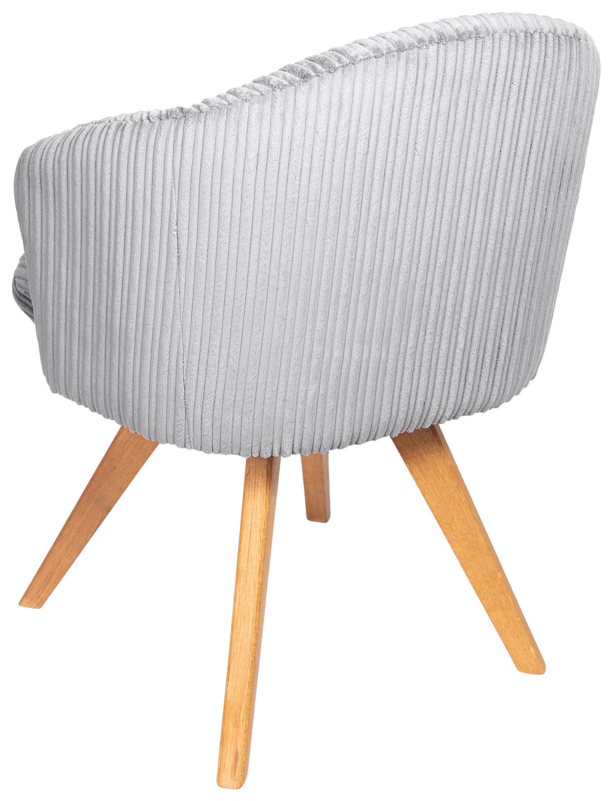 ARMLEHNSTUHL  in Feincord  - Eichefarben/Hellgrau, KONVENTIONELL, Holz/Textil (61/82/59cm) - Stylife