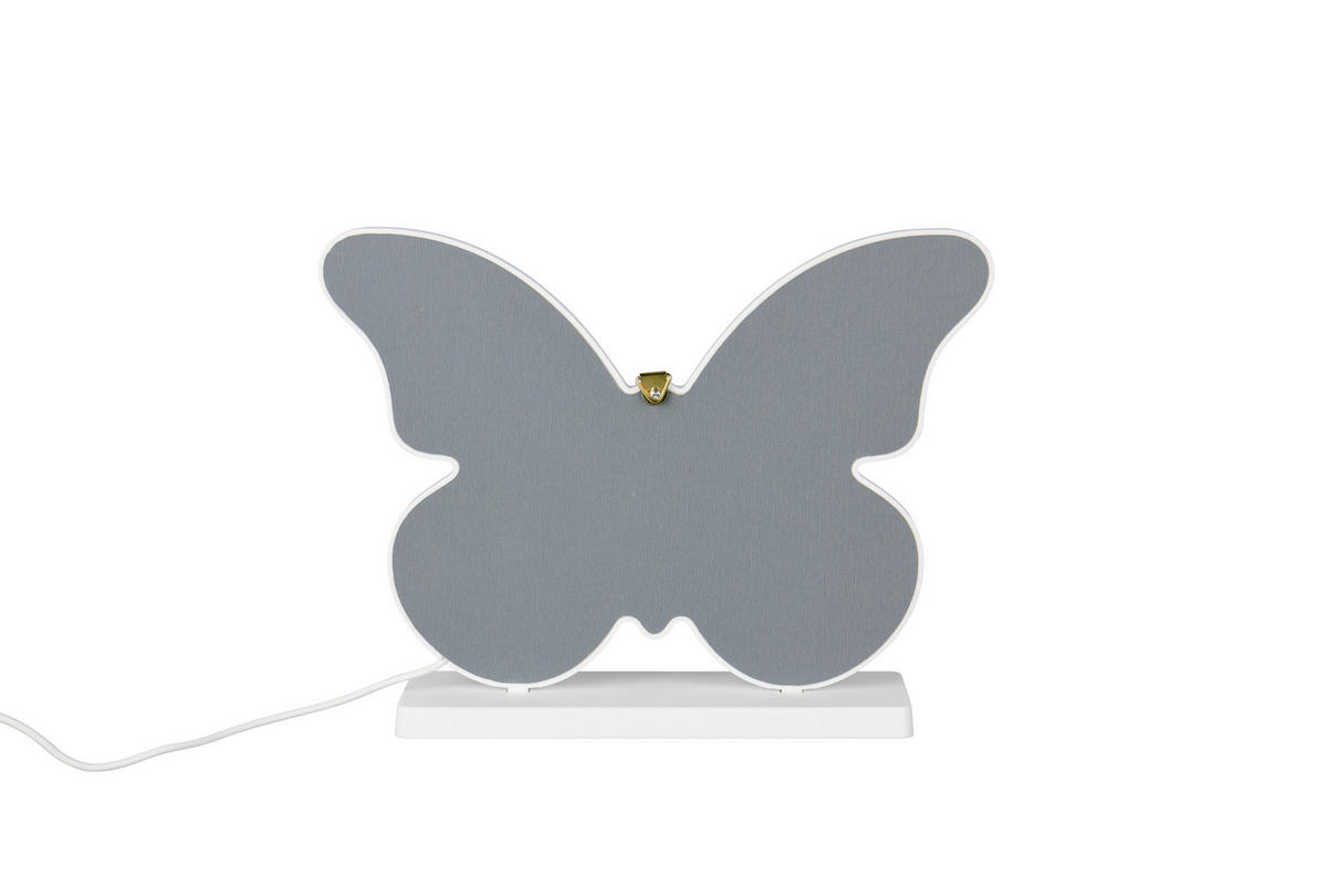 LED-WANDLEUCHTE Papillon 27/26/6 cm   - Transparent/Weiß, LIFESTYLE, Kunststoff (27/26/6cm)