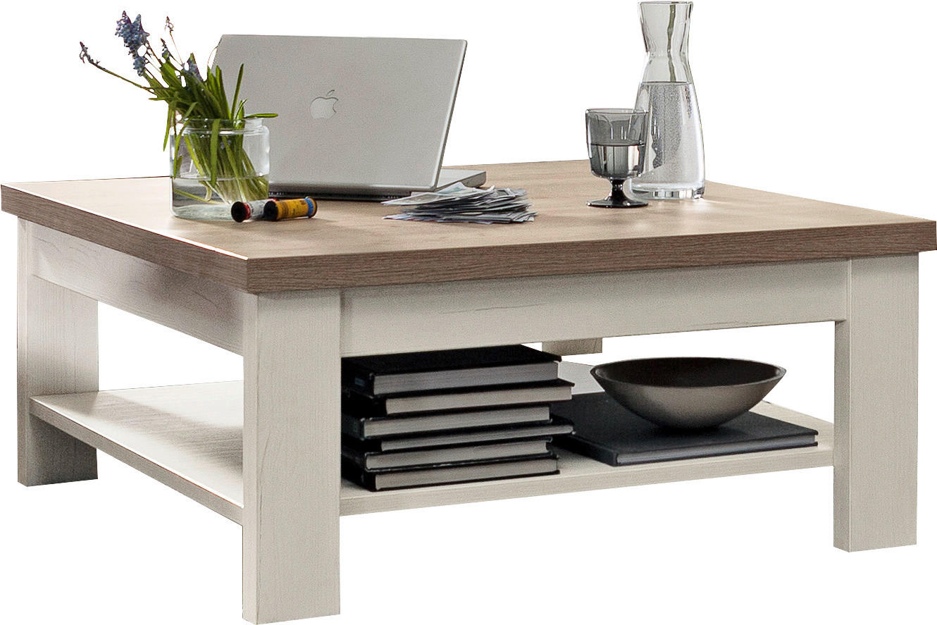 COUCHTISCH rechteckig Weiß, Eichefarben - Eichefarben/Weiß, Design (110/70/40cm) - SetOne by Musterring