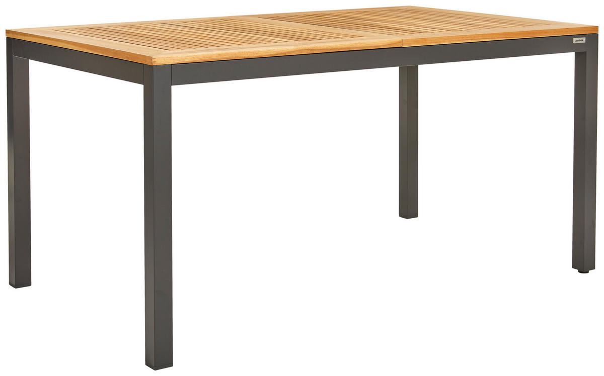 GARTENTISCH 150-210/90/74 cm Holz, Metall rechteckig  - Anthrazit/Naturfarben, Basics, Holz/Metall (150-210/90/74cm) - Ambia Garden