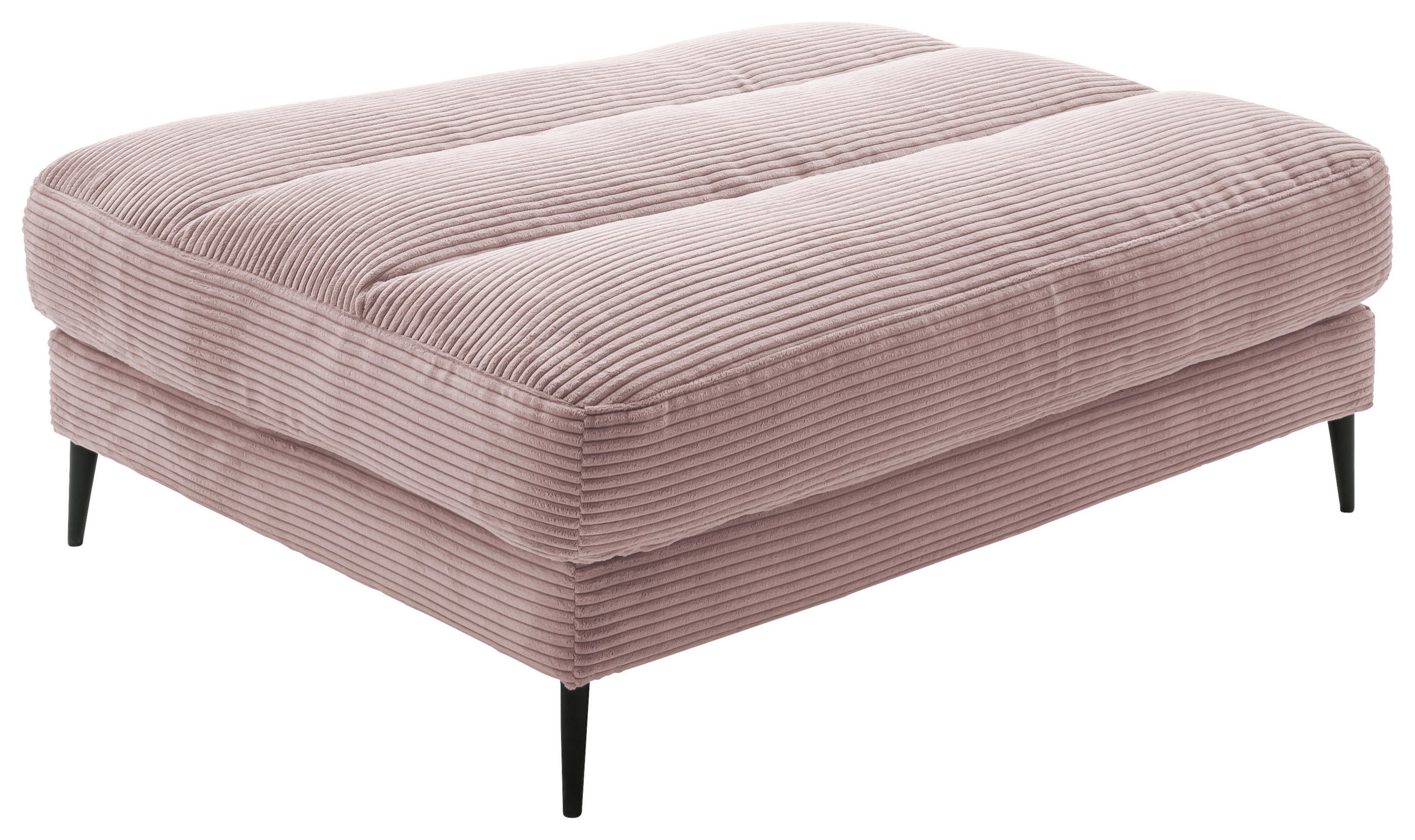 HOCKERBANK 90/83/125 cm Cord Rosa Metall  - Schwarz/Rosa, Design, Textil/Metall (90/83/125cm) - Dieter Knoll