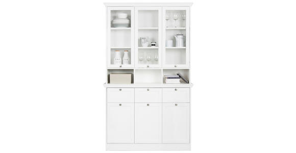 VITRINE  in Weiß  - Schwarz/Weiß, LIFESTYLE, Holzwerkstoff/Metall (120/200/40cm) - Carryhome