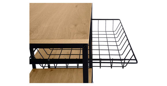 SERVIERWAGEN Naturfarben, Schwarz  - Schwarz/Naturfarben, Trend, Holzwerkstoff/Kunststoff (86/40/86cm) - Xora