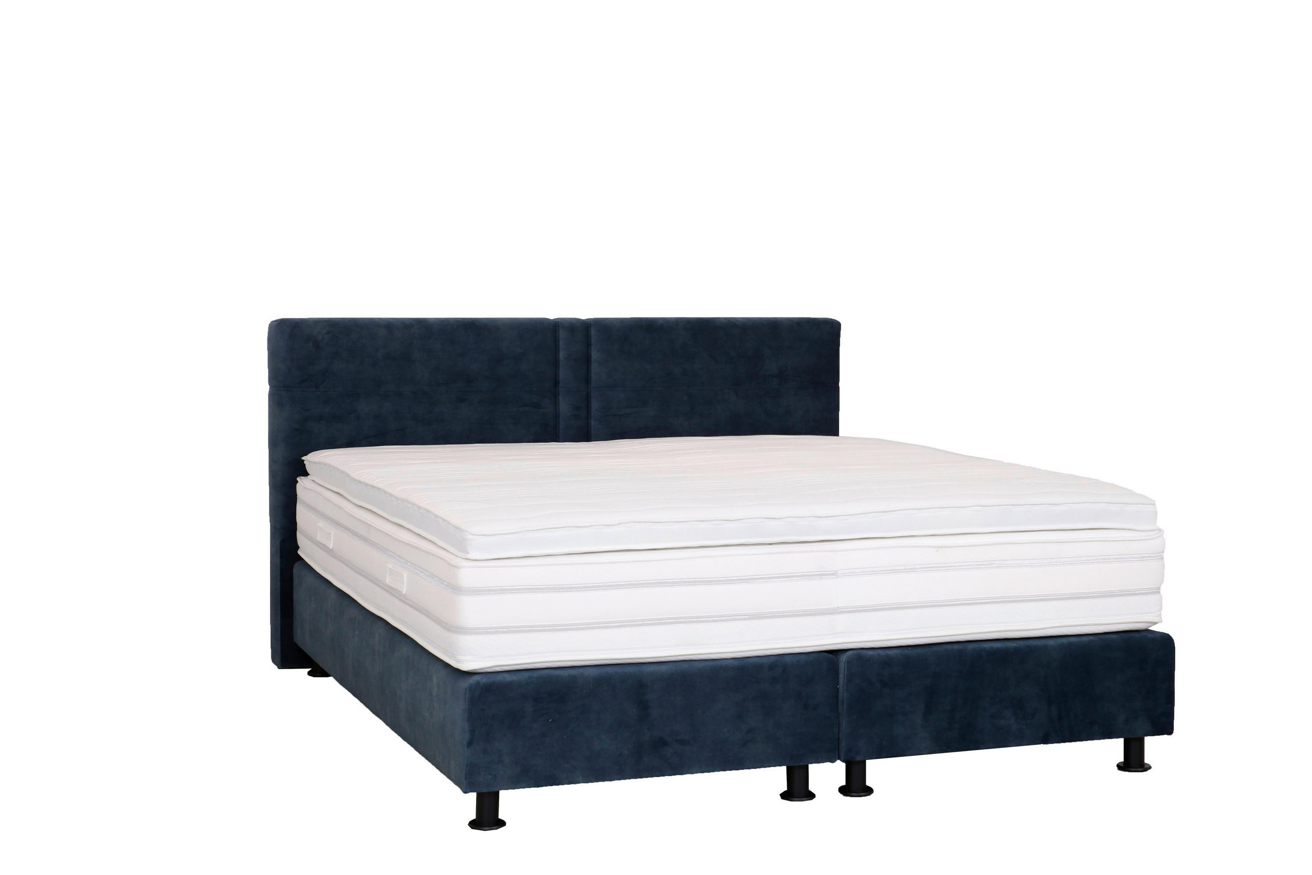 BOXSPRINGOVÁ POSTEĽ, 180/200 cm, petrolejová - petrolejová/hliníková, Design, textil/plast (180/200cm) - Beldomo - Sleep