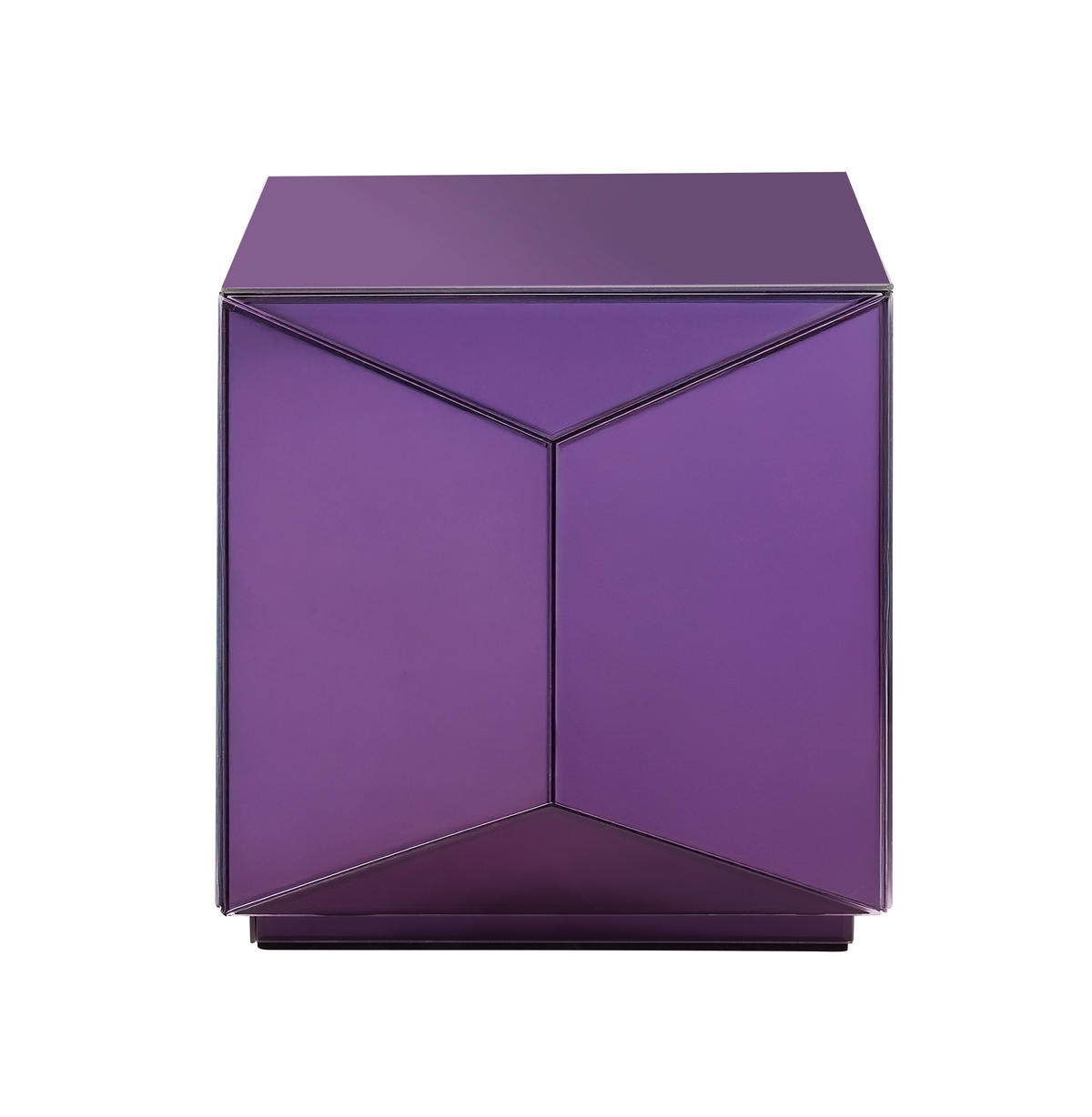 BEISTELLTISCH 40/40/40 cm Flieder quadratisch  - Flieder, Trend, Glas/Holzwerkstoff (40/40/40cm) - Novel