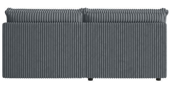 ECKSOFA Grau Cord Zierkissen, Rückenkissen, Schlaffunktion, Rücken echt  - Schwarz/Grau, MODERN, Kunststoff/Textil (153/200cm) - Xora