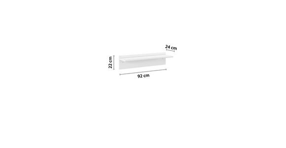 WANDREGAL Weiß - Weiß, Trend, Holzwerkstoff (92/22/24cm) - Xora
