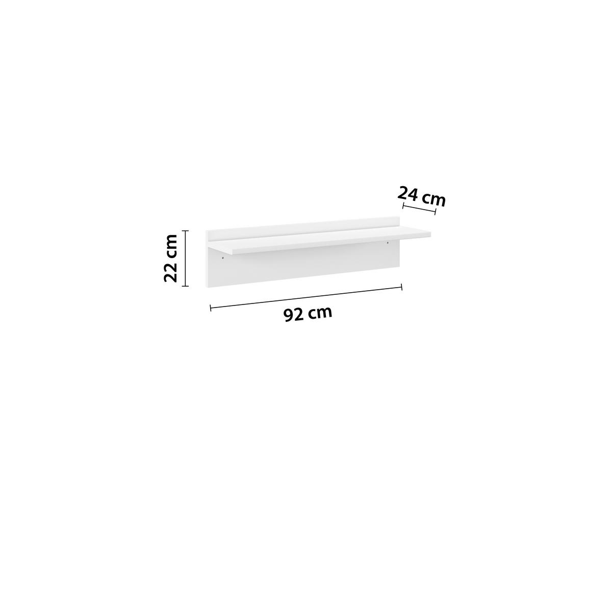 WANDREGAL Weiß  - Weiß, Trend, Holzwerkstoff (92/22/24cm) - Xora