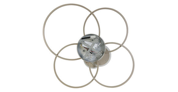 LED-DECKENLEUCHTE 90,5/81/9,5 cm   - Chromfarben/Champagner, Design, Kunststoff/Metall (90,5/81/9,5cm) - Novel