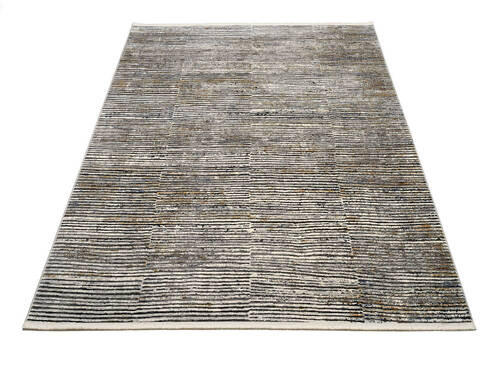 Thumbnail - Musterring Webteppich Colorado Stripe, Schwarz, Beige, Textil, Abstraktes, rechteckig, 67x130 cm, Care & Fair, Oeko-Tex®...