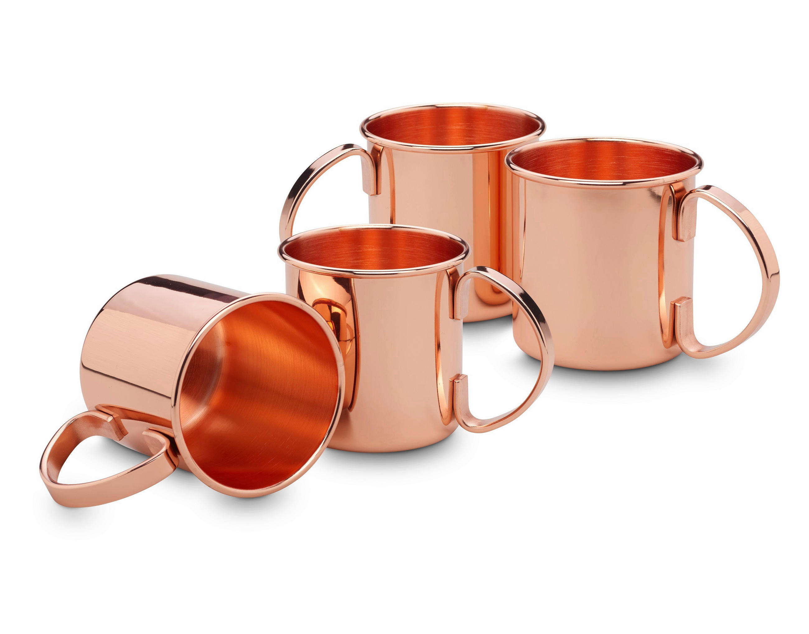 GLÄSERSET   - Kupferfarben, Basics, Metall (13,7/8,9/9cm) - Echtwerk