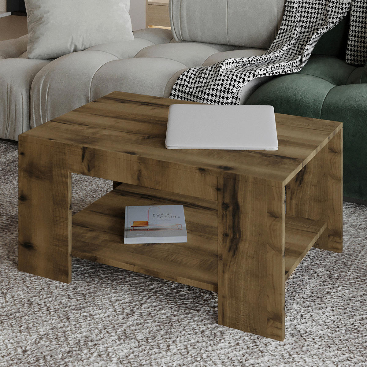 SOFFBORD - nötfärg, Design, trämaterial (90/60/44cm) - Livetastic