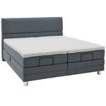 BOXSPRINGBETT 180/200 cm  in Graublau  - Chromfarben/Graublau, KONVENTIONELL, Holz/Kunststoff (180/200cm) - Voleo