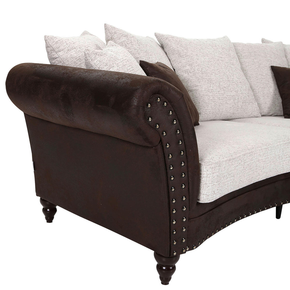 TROSJED tekstil  smeđa    - sivo-smeđa/tamno smeđa, Romantično / ladanjski, tekstil/drvo (273/79/50/125cm) - Landscape