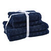 FROTTIERSET Weiß, Blau 4-teilig  - Blau/Weiß, Basics, Textil - Moeve