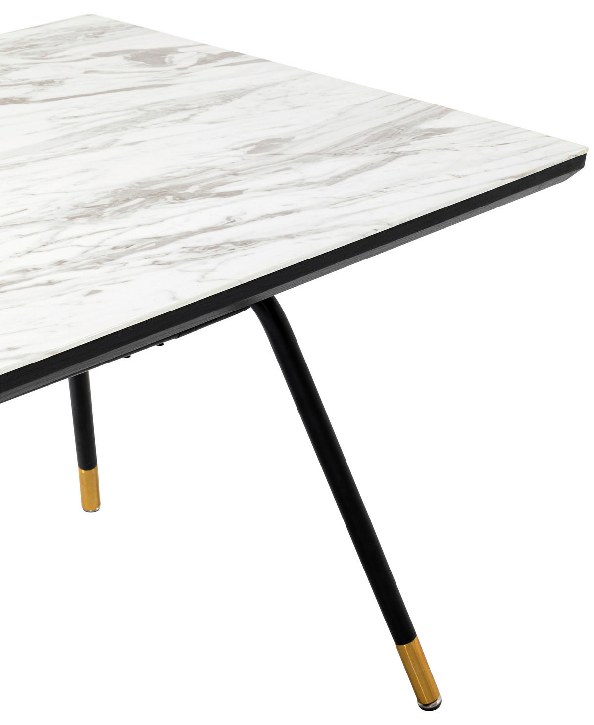 ESSTISCH in Metall, Glas, Holzwerkstoff 160/90/75 cm  - Messingfarben/Schwarz, LIFESTYLE, Glas/Holzwerkstoff (160/90/75cm) - Kare-Design