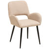 ARMLEHNSTUHL  in Eisen Webstoff  - Beige/Schwarz, LIFESTYLE, Holz/Textil (53/82/63cm) - MID.YOU