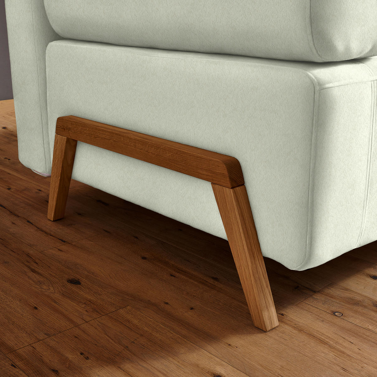 SCHLAFSOFA Teddystoff Weiß  - Naturfarben/Weiß, Design, Holz/Textil (211/88/102cm) - Niels Andersson