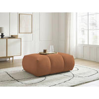 HOCKER FUJI  Bouclé Orange  - Schwarz/Orange, MODERN, Kunststoff/Textil (112/44/80cm)