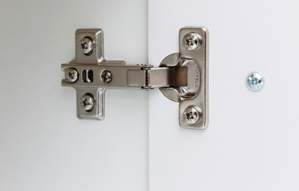 WASCHBECKENUNTERSCHRANK 60/56/35 cm  - Chromfarben/Weiss, Modern, Holzwerkstoff/Metall (60/56/35cm) - Held
