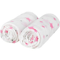 LÁTKOVÁ PLENKA - bílá/pink, Basics, textil (120/120cm) - My Baby Lou