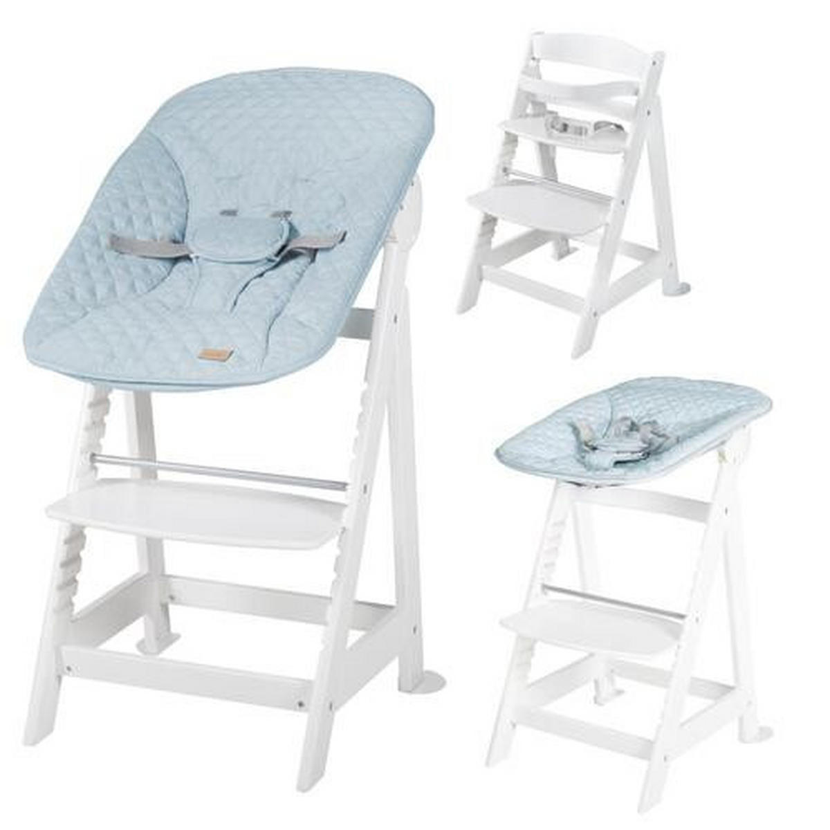 HOCHSTUHL roba Style Born Up Weiß, Hellblau  - Weiß/Hellblau, Basics, Holzwerkstoff/Textil (52/94/66,5cm) - Roba