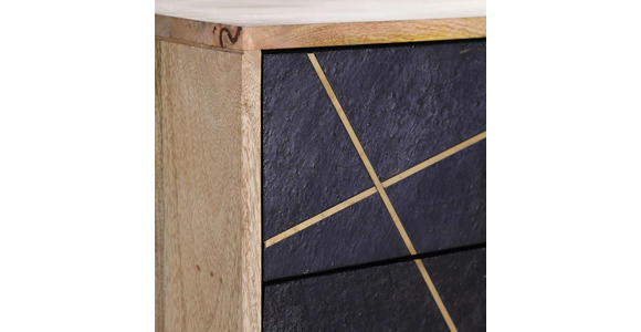 KOMMODE in 60/60/40 cm - Dunkelgrau/Messingfarben, Design, Holz/Holzwerkstoff (60/60/40cm) - Landscape