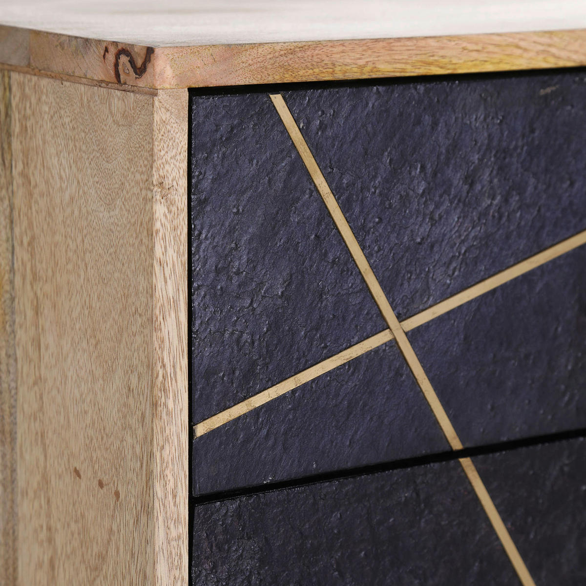 KOMMODE  in 60/60/40 cm  - Dunkelgrau/Messingfarben, Design, Holz/Holzwerkstoff (60/60/40cm) - Landscape