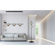LED-HÄNGELEUCHTE Seco 124/20/215 cm   - Chromfarben/Schwarz, Design, Glas/Kunststoff (124/20/215cm) - Dieter Knoll