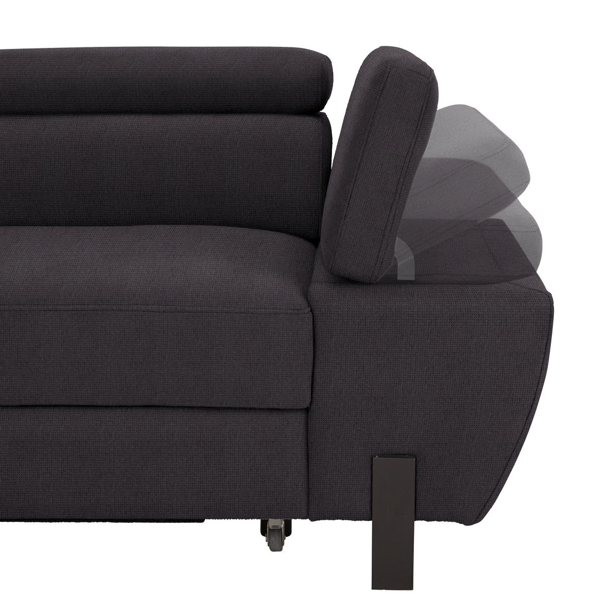 HÖRNSOFFA i vävt tyg svart  - svart, Modern, metall/textil (93/90/277cm) - MID.YOU