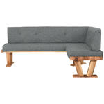ECKBANK 205/155 cm  in Dunkelgrau  - Eichefarben/Dunkelgrau, Natur, Holz/Textil (205/155cm) - Moderano
