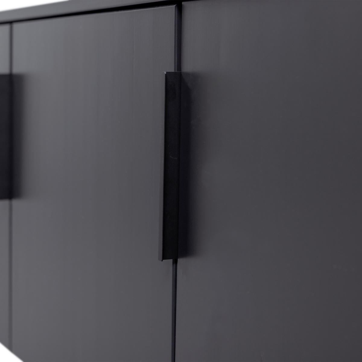 LOWBOARD Gunnar 154/56/44 cm  stehend  - Schwarz, Design, Holz/Metall (154/56/44cm) - Livetastic