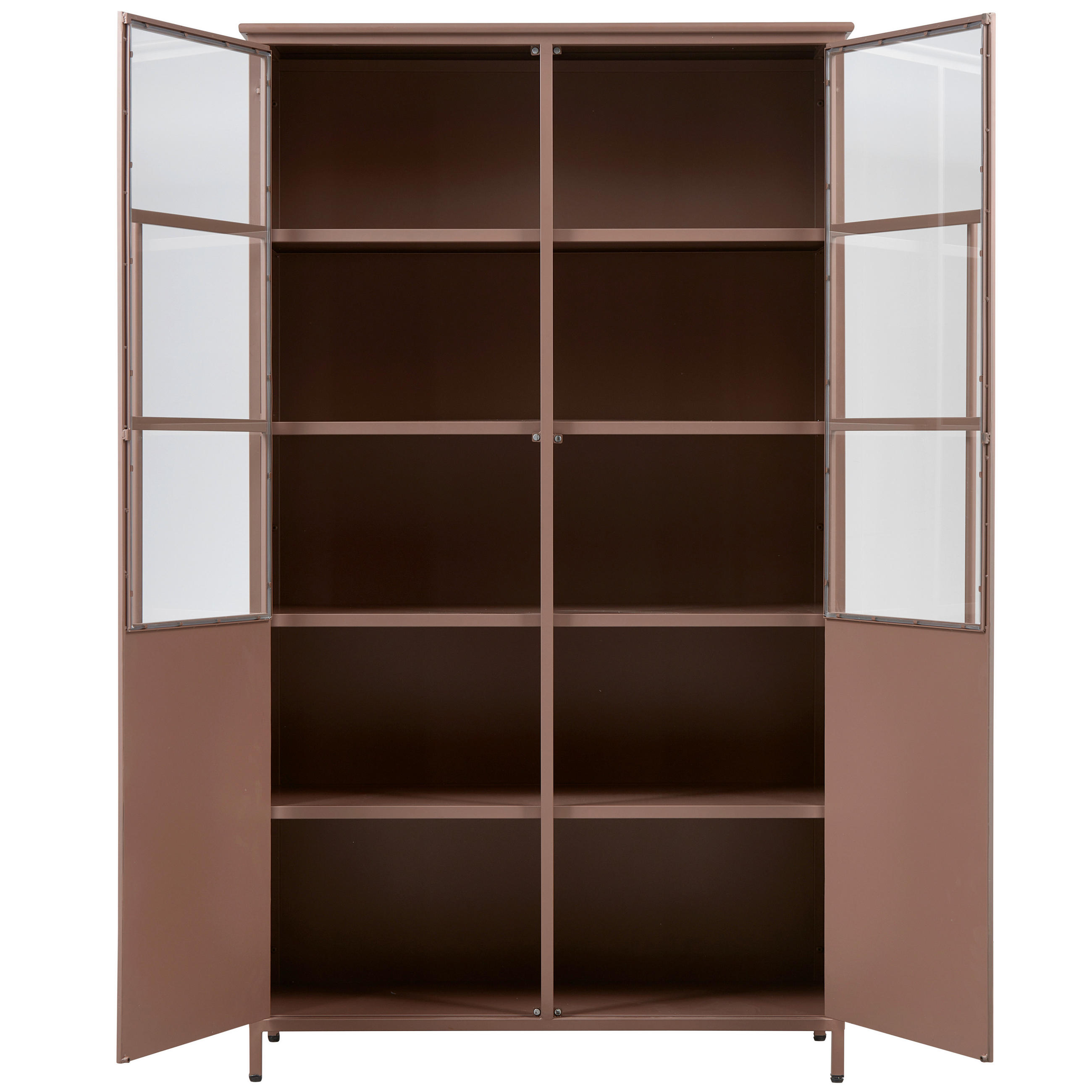 VITRINE in Braun  - Braun, Design, Glas/Metall (99/170/44cm) - Livetastic