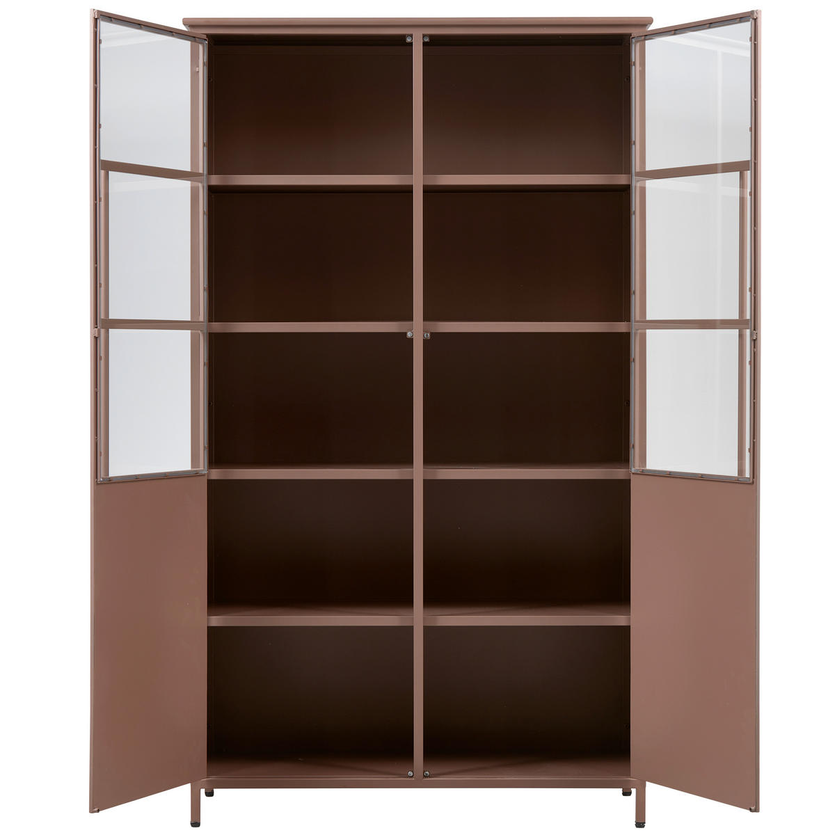 VITRINE in Braun  - Braun, Design, Glas/Metall (99/170/44cm) - Livetastic