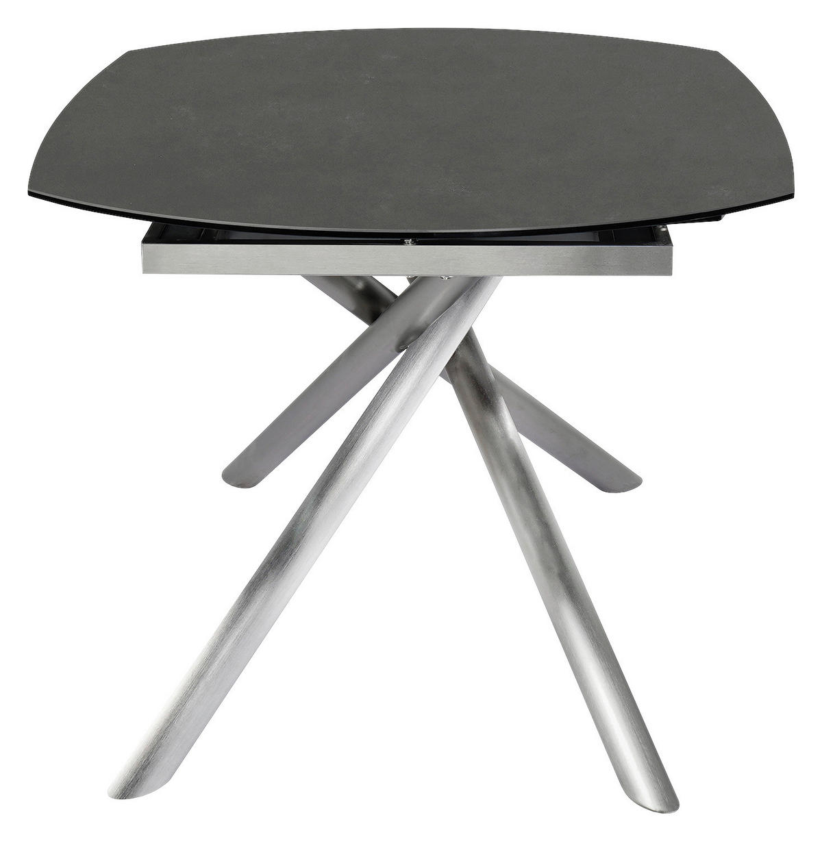 ESSTISCH 130-190/100/77 cm  Metall, Glas, Keramik ausziehbar rechteckig Anthrazit, Edelstahlfarben  - Edelstahlfarben/Anthrazit, Design, Glas/Keramik (130-190/100/77cm) - Novel
