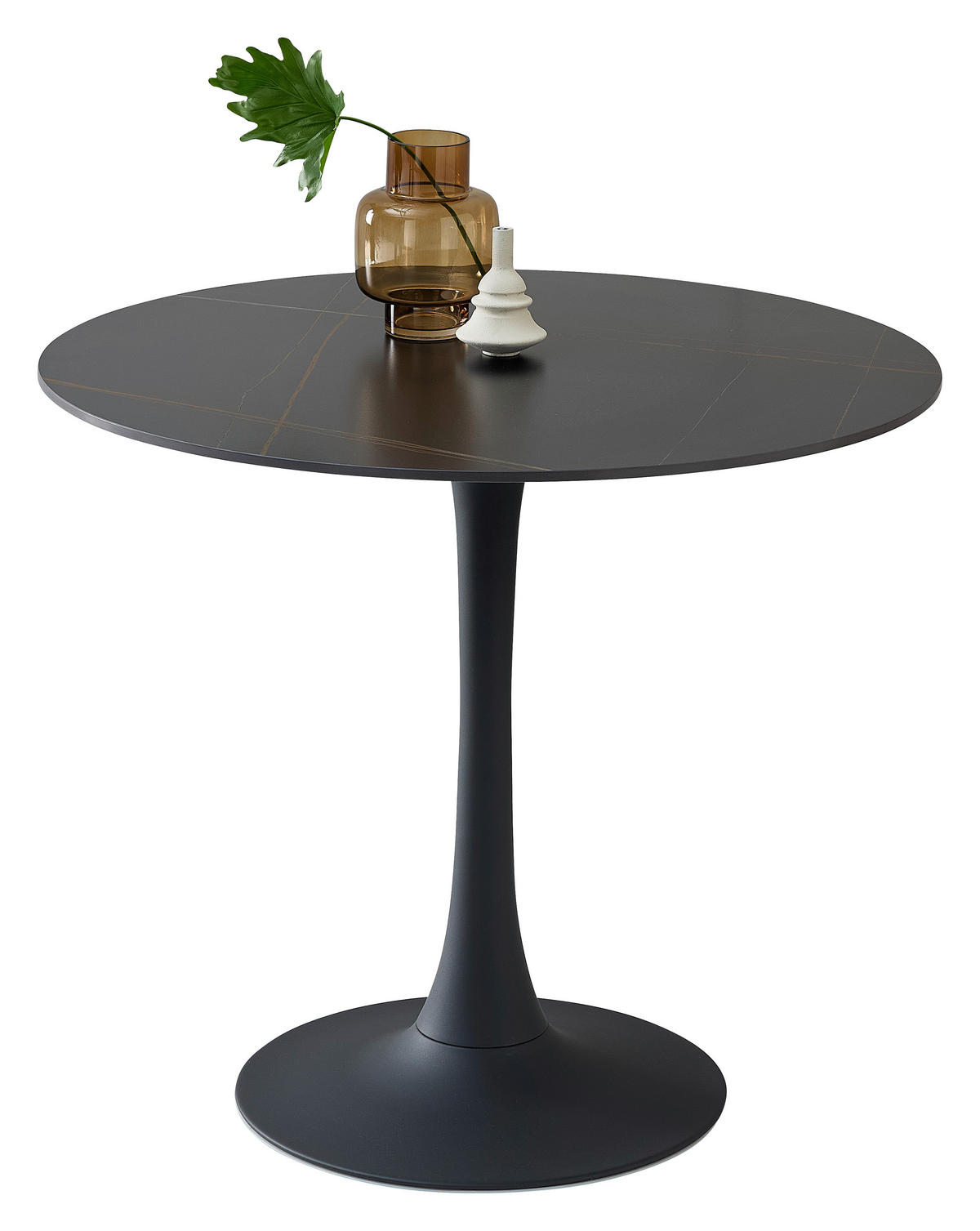 ESSTISCH in Metall, Keramik 90/90/75 cm  - Schwarz, MODERN, Keramik/Metall (90/90/75cm) - Boxxx
