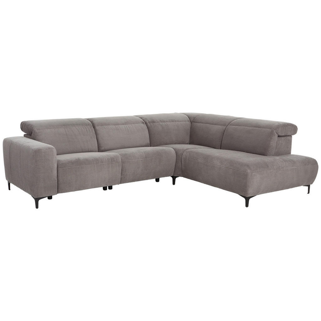 Thumbnail - Pure Home Lifestyle Ecksofa, Dunkelgrau, Textil, Uni, Ottomane rechts, L-Form, 290x223 cm, Blauer Engel, Goldenes M, Dgm...