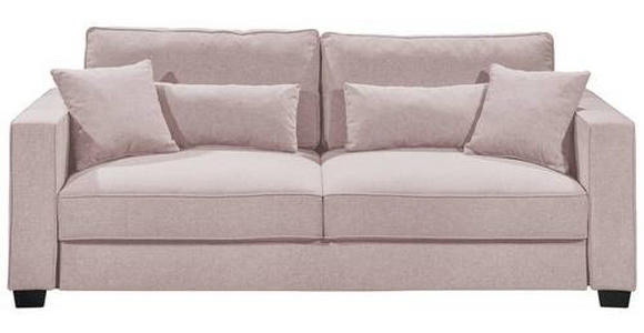 SCHLAFSOFA Mikrovelours Rosa  - Schwarz/Rosa, Design, Kunststoff/Textil (232/92/115cm) - Carryhome