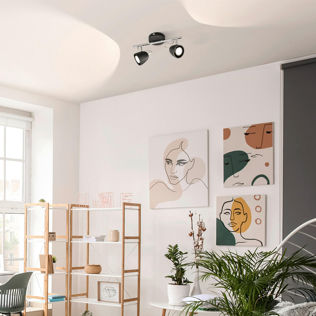 SVJETILJKA STROPNA  - boje nikla/boje kroma, Basics, metal (10/30cm)