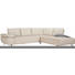 WOHNLANDSCHAFT Echtleder Nierenkissen - Chromfarben/Naturfarben, Design, Leder/Metall (298/262cm) - Musterring