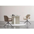 ARMLEHNSTUHL in Eisen Webstoff - Beige/Schwarz, Design, Textil/Metall (59,5/85,5/61,5cm) - Novel